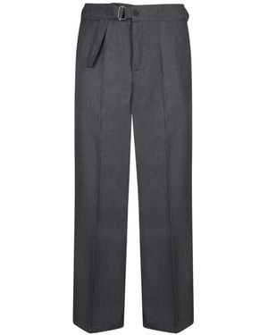 Costumein Buckle-Fastening Pressed-Crease Trousers - Grey