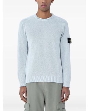 Stone Island Cotton Crew Neck Jumper - White
