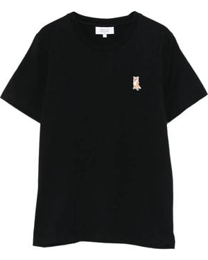 Maison Kitsuné エンブロイダリー Tシャツ - ブラック
