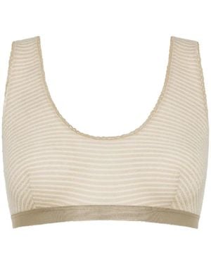 Momoní Poppies Striped Jersey Bra - Natural