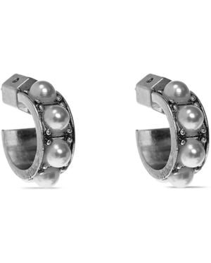 AllSaints Boucles D'Oreilles À Perles De Verre - Metallic