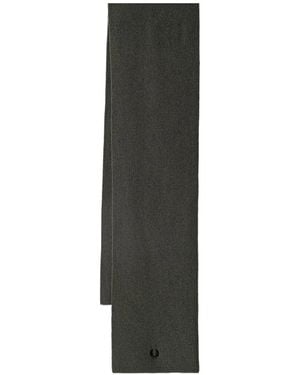 Fred Perry Ribbed-Knit Logo-Embroidered Scarf - Green
