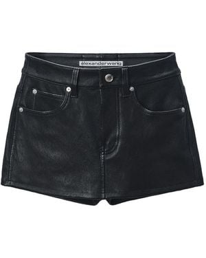 Alexander Wang Cotton-Blend Mini Skirt - Black