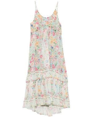 FARM Rio Floral-Print Ruffled Dress - White