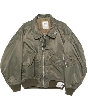 Maison Mihara Yasuhiro Zip-Up Oversized Bomber Jacket - Green