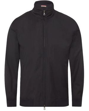 Orlebar Brown Alvaro Bomberjack Van Merinowol Met Rits - Blauw