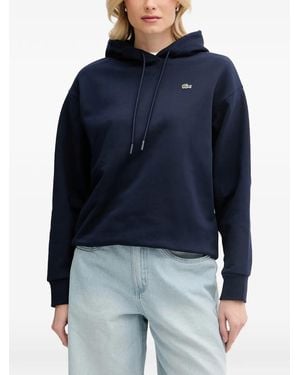 Lacoste Sudadera Con Capucha Y Parche Del Logo - Azul