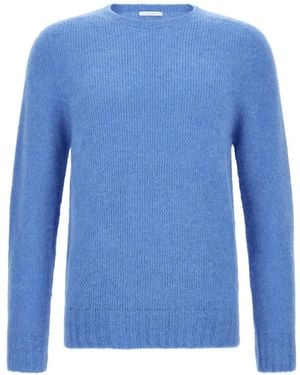 Oliver Lattughi Pull À Col Rond Et Effet Brossé - Blue