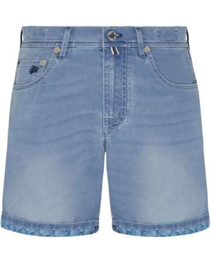 Vilebrequin Five-Pocket Turtle Denim Shorts - Blue