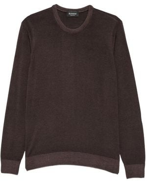 AROVESCIO Pullover Mit Geripptem Saum - Braun