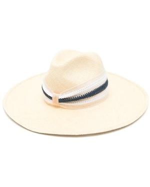 Borsalino エンブロイダリーハット - ナチュラル