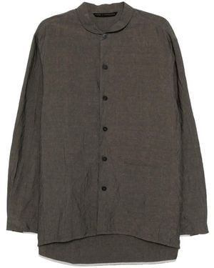 Forme D'expression Crinkled-Finish Shirt - Grey