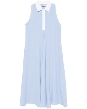 Iceberg Sleeveless Contrast-Collar Dress - Blue