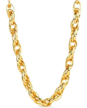 FEDERICA TOSI Lace Rose Chain Necklace - Metallic