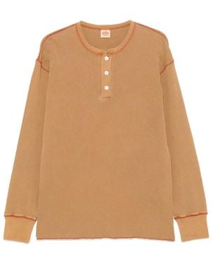 Gramicci Healthknit Waffle Henley Clothing - Natural