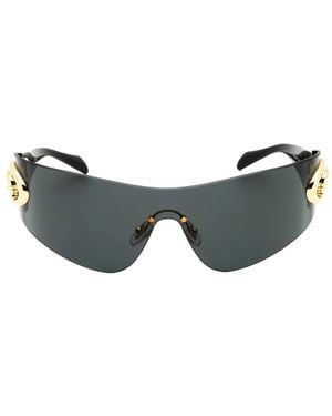 Versace Shield-Frame Sunglasses - Black