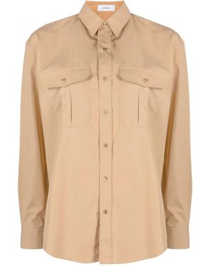Wardrobe NYC Oversize Cotton Shirt - Natural