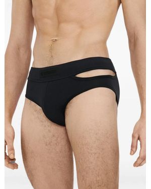 Louis-Gabriel Nouchi Asymmetric Cut-Out Swim Briefs - Black