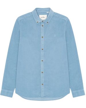 Les Deux Button-Down Cotton Shirt - Blue