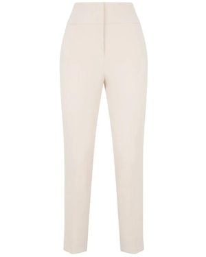 Peserico Welt-Pocket Straight-Leg Trousers - White