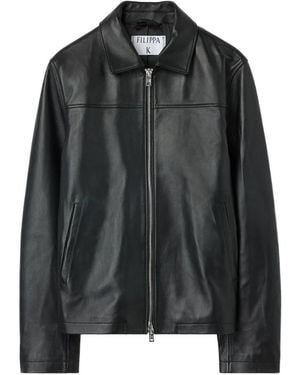 Filippa K Leather Coach Jacket - Black