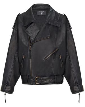 メンズ Balmain レザージャケット | オンラインセールは最大40%オフ | Lyst