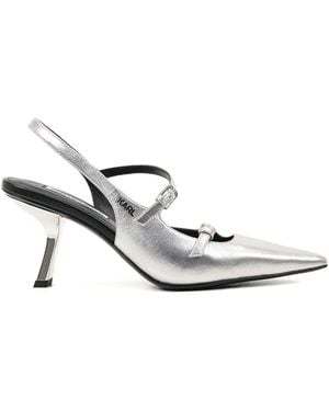 Karl Lagerfeld スリングバック パンプス - ホワイト