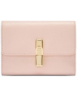 Furla Small Iride Zip-Fastening Compact Wallet - Pink