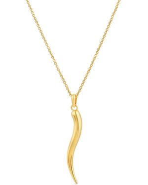 Dinny Hall Horn-Pendant Necklace - Metallic