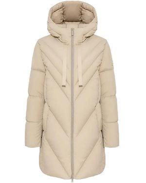 Colmar Hooded Quilted Coat - Natural