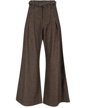 Eudon Choi Pleated Pants - Brown