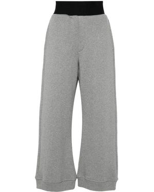 ALAINPAUL Logo-Waistband Cotton Track Trousers - Grey