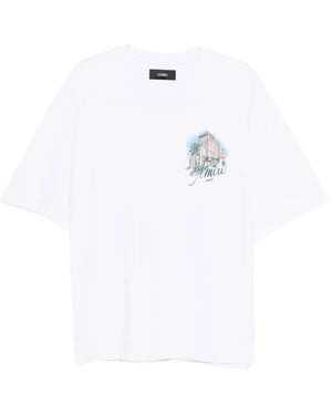 Amiri Graphic Print T-Shirt With Drawstring - White