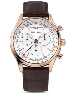 Frederique Constant クラシック クォーツ クロノグラフ トリプル カレンダー 40mm - ホワイト