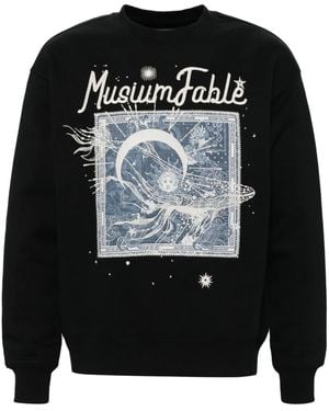 Musium Div. Sweatshirt mit Logo-Print - Schwarz