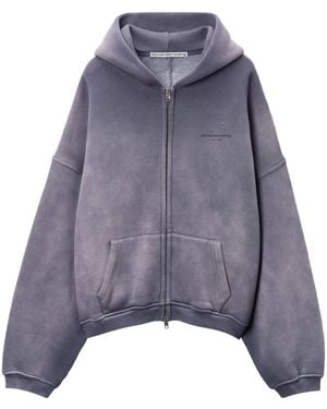 Alexander Wang Embroidered Logo Hoodie - Purple