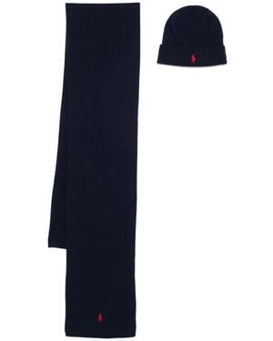 Polo Ralph Lauren Polo Pony-Motif Scarf Set - Blue