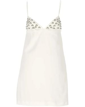 Blumarine Embellished Mini Dress - White