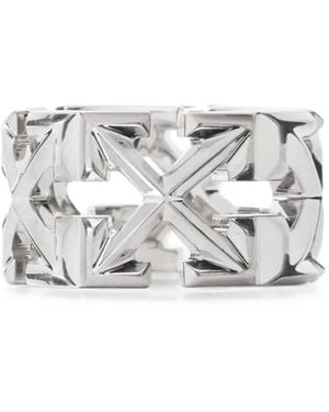 Off-White c/o Virgil Abloh Arrow Openwork Ring - Grey
