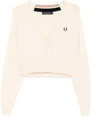 Fred Perry Cárdigan de punto de ochos - Neutro