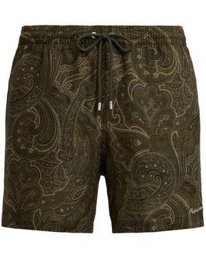 Ralph Lauren Paisley-pattern Drawstring Swim Shorts - グリーン