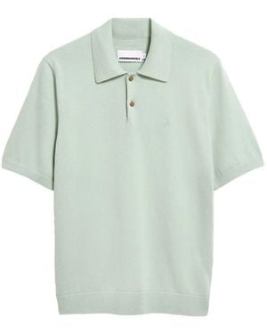 ARMEDANGELS Short-Sleeve Knit Polo Shirt - Blue