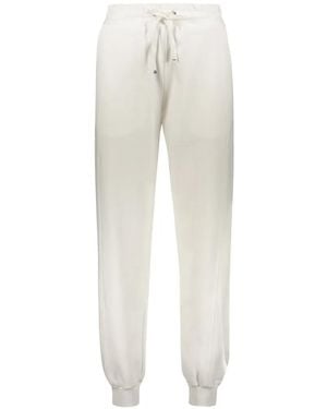 Moorer Pantalones De Chándal Elisabeth Con Cordones Y Bajos Elásticos - Blanco
