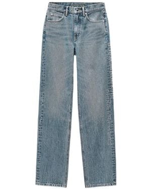 Alexander Wang Crystal Mirror Logo Ez Jeans - Blue