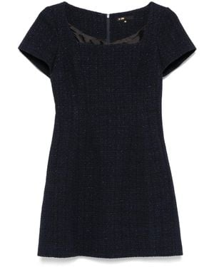 Maje Lurex-Detail Mini Dress - Black