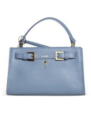 no:rae Small Vallegro Leather Tote Bag - Blue