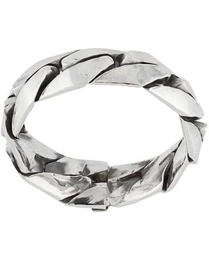 Emanuele Bicocchi Engraved-Logo Band Ring - Multicolour