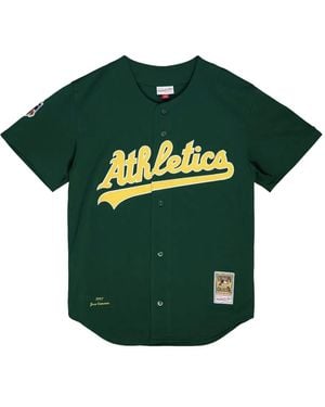 Mitchell & Ness "Mlb Oakland Athletics 1997 Jose Canseco" Baseball Shirt - Green