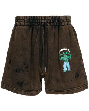 Natasha Zinko Nz Original Shorts Im Distressed-Look - Schwarz