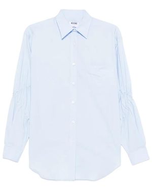 Moschino Chemise À Manches Froncées - White